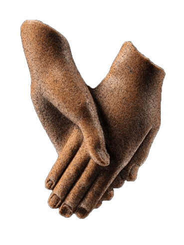 Two hands holding.